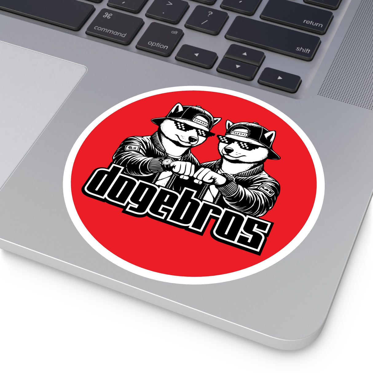 DOGEBROS "COOL ROUND" Stickers | Fun Laptop Decals, Unique Party Favors, Trendy Car Stickers, Gift for Dog Lovers