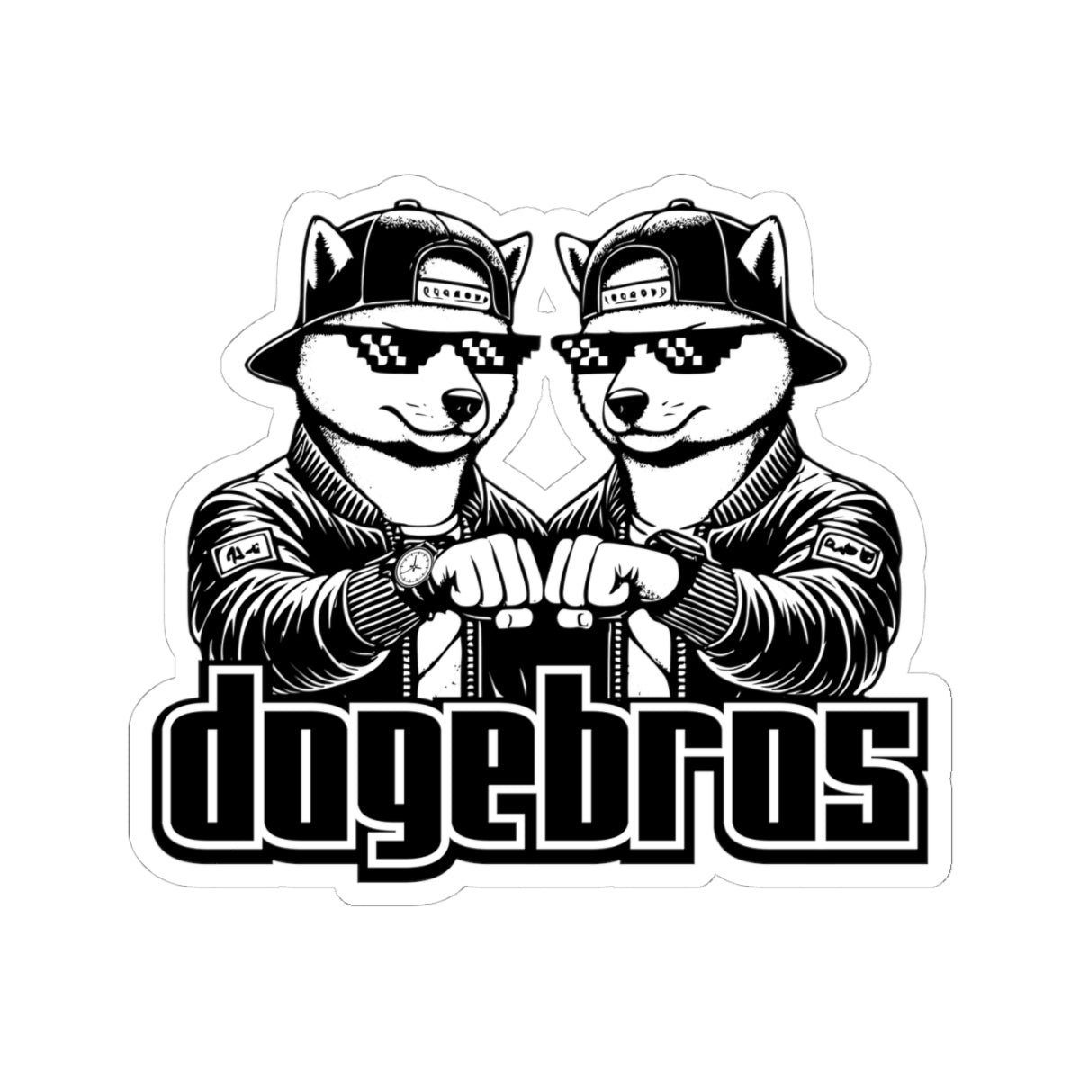 DOGEBROS "COOL" Cut-Out Stickers, Fun Laptop Decals, Vinyl Stickers for Gamers, Sticker Bombing, Gift for Friends