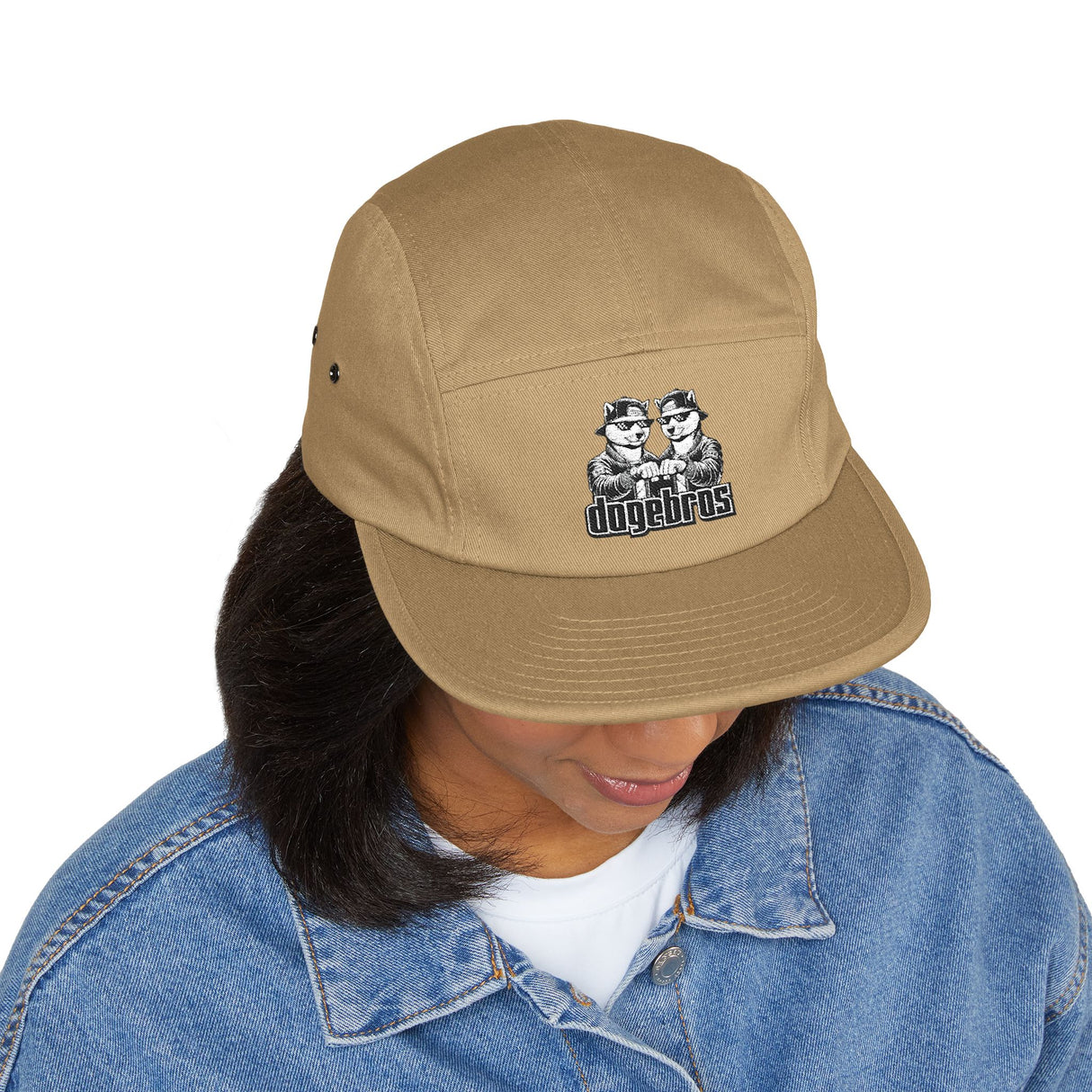 DOGEBROS "TRENDY" 5-Panel Cap, Embroidered Hat, Casual Streetwear, Gift for Dog Lovers, Summer Accessory