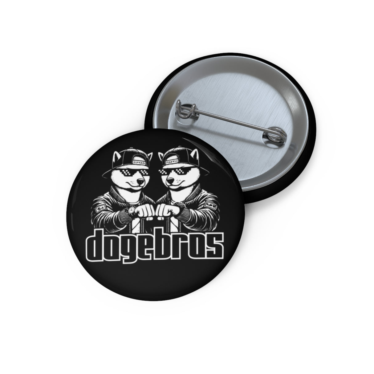 DOGEBROS Pin Buttons, Fun Badges for Gifts, Stylish Friends Accessories, Collectible Pins, Unique Party Favors - BLACK