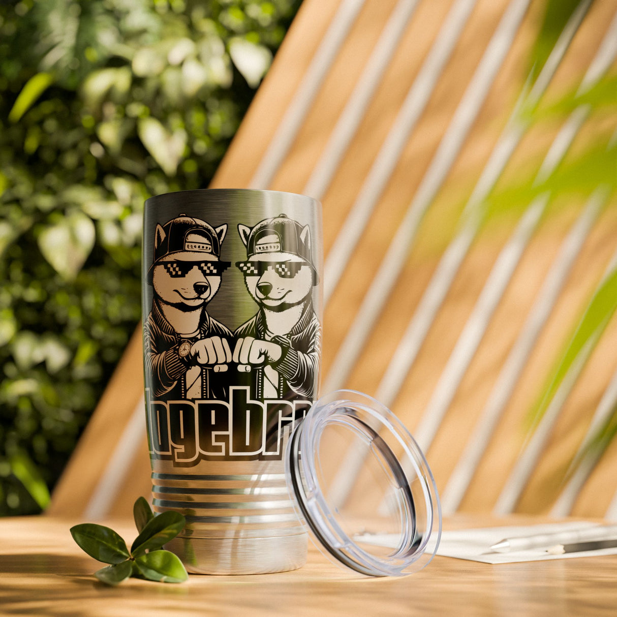 DOGEBROS "COOL" Ringneck Tumbler, 20oz - Perfect Gift for Dog Lovers, Travel Mug, Insulated Drinkware, Unique Coffee Cup, Funny Pet-Themed