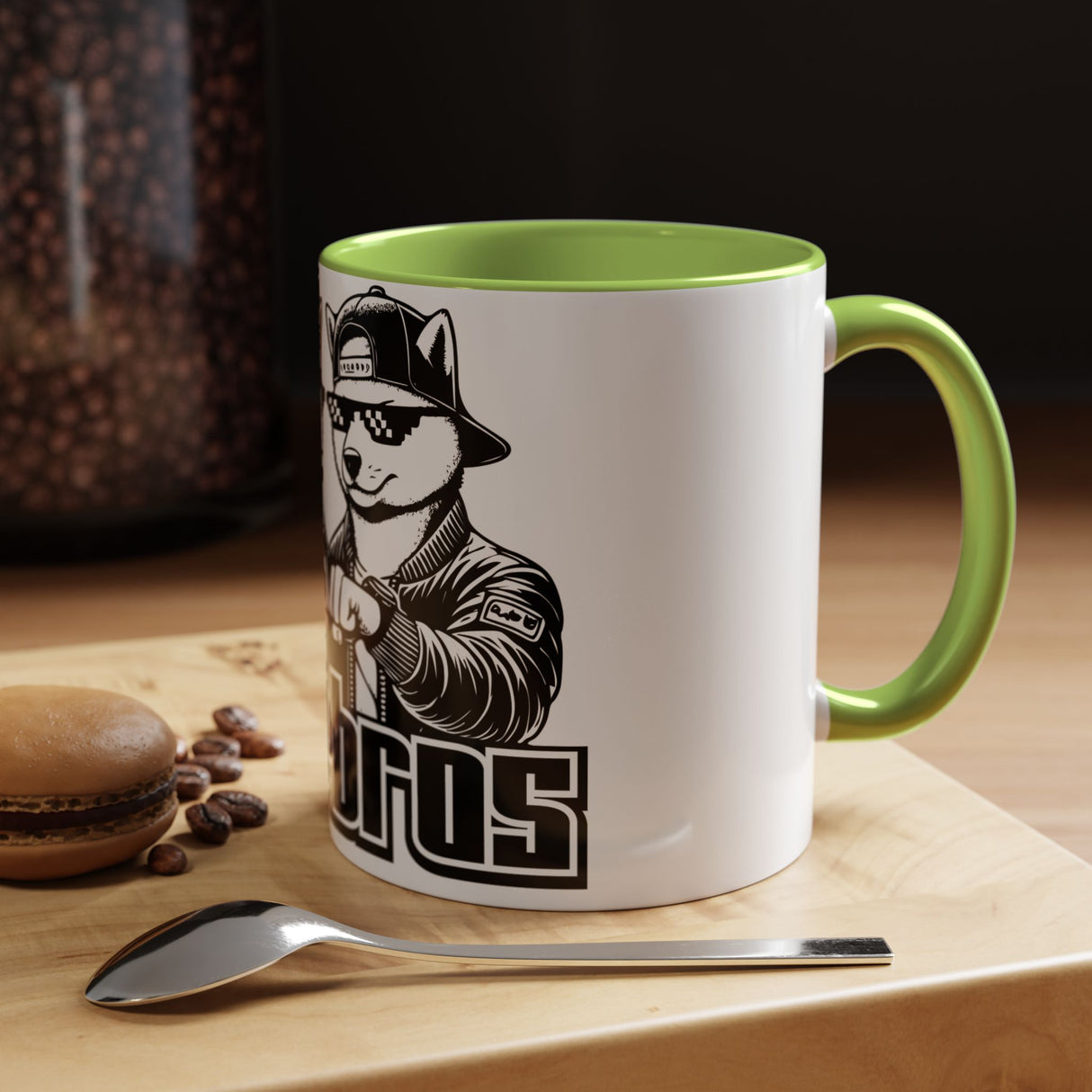 DOGEBROS Coffee Mug, Funny Dog Mug, Gift for Dog Lovers, Unique Cat Mug, Cool Pet Lover Cup, Black Handle Ceramic Mug