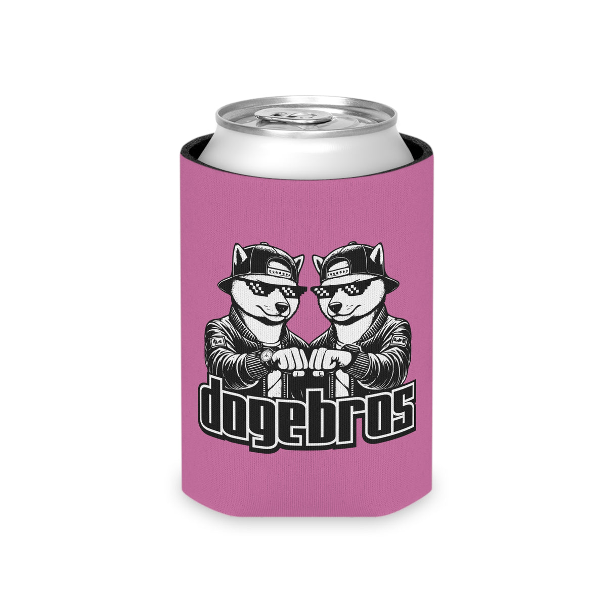 DOGEBROS Funny Can Cooler, Dog-Themed Party Favors, Perfect for BBQs, Tailgates, Gifts for Dog Lovers, Unique Drink Holder - LIGHT PINK