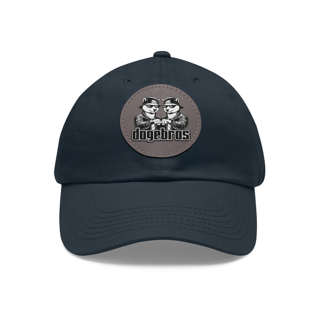 DOGEBROS Stylish Hat with Leather Patch, Casual Cap, Unique Gift for Dads, Trendy Accessories, Perfect for Everyday Wear or Special Occasions