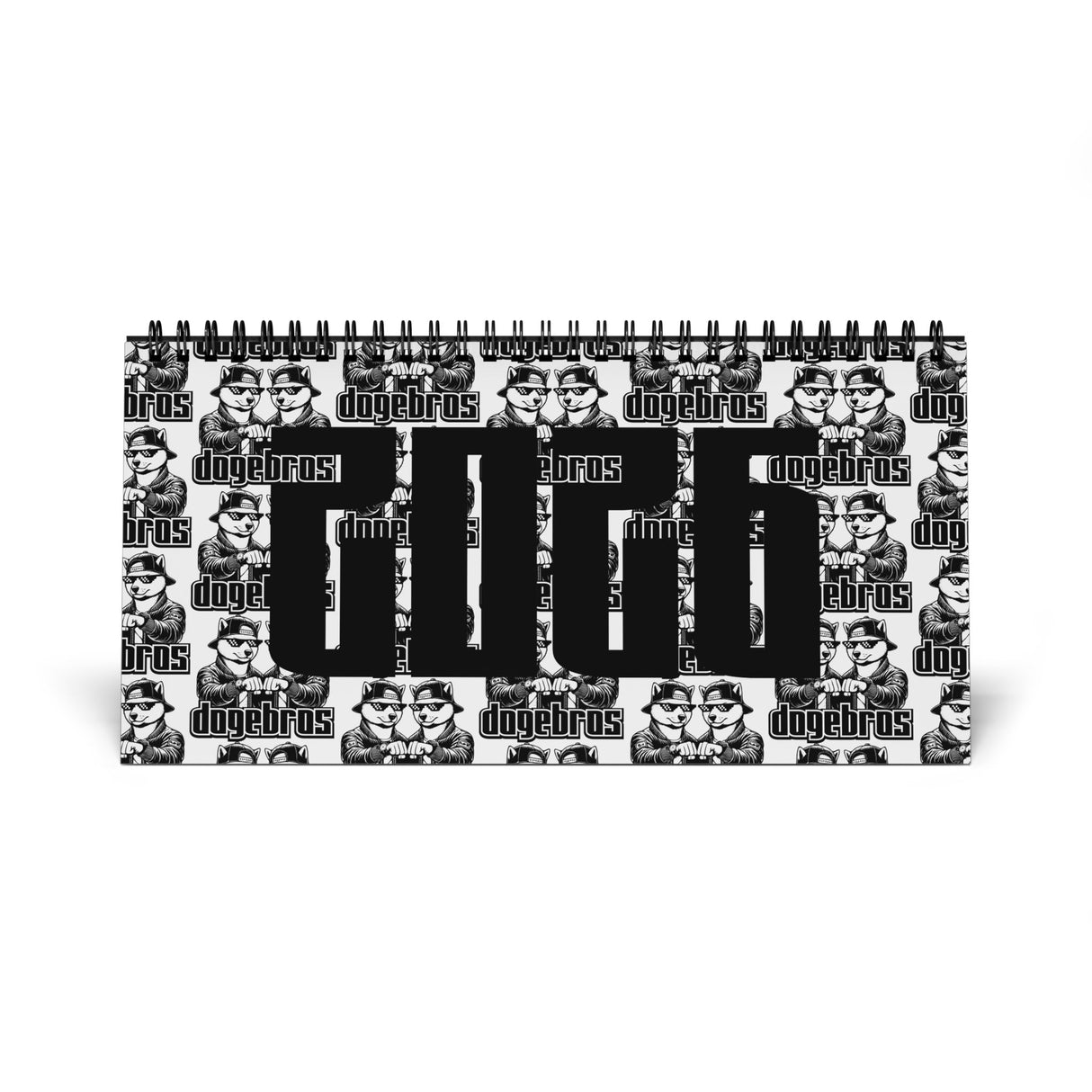 2026 DOGEBROS Desktop Calendar — Spiral-Bound Grid Monthly Planner