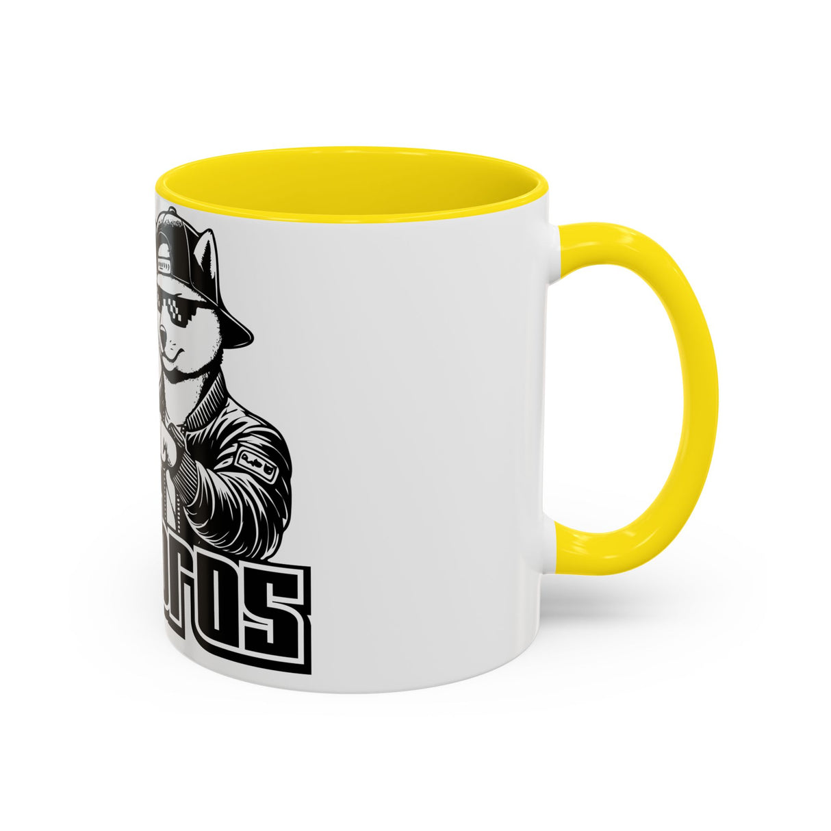 DOGEBROS Coffee Mug, Funny Dog Mug, Gift for Dog Lovers, Unique Cat Mug, Cool Pet Lover Cup, Black Handle Ceramic Mug