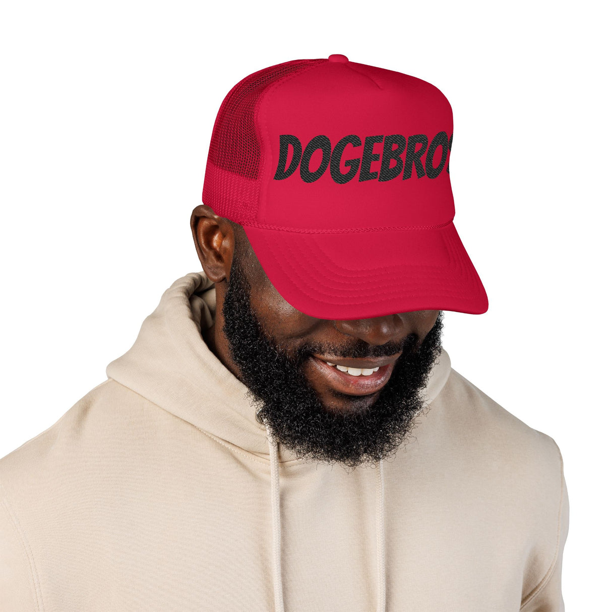 DOGEBROS Trendy Foam Trucker Hat | Stylish Embroidered Dogebros Cap, Summer Accessory, Streetwear Fashion, Gift for Him, Casual Headwear