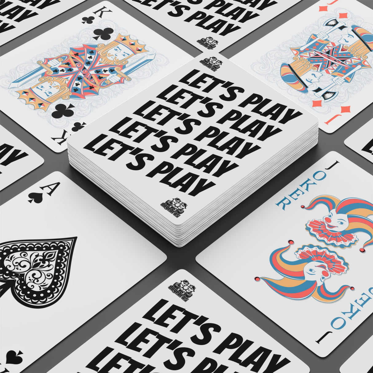 DOGEBROS "LET'S PLAY" Poker Playing Cards | Stylish Deck for Game Night, Perfect Gift for Gamers, Poker Tournament, Fun Gatherings, Let's Play Design