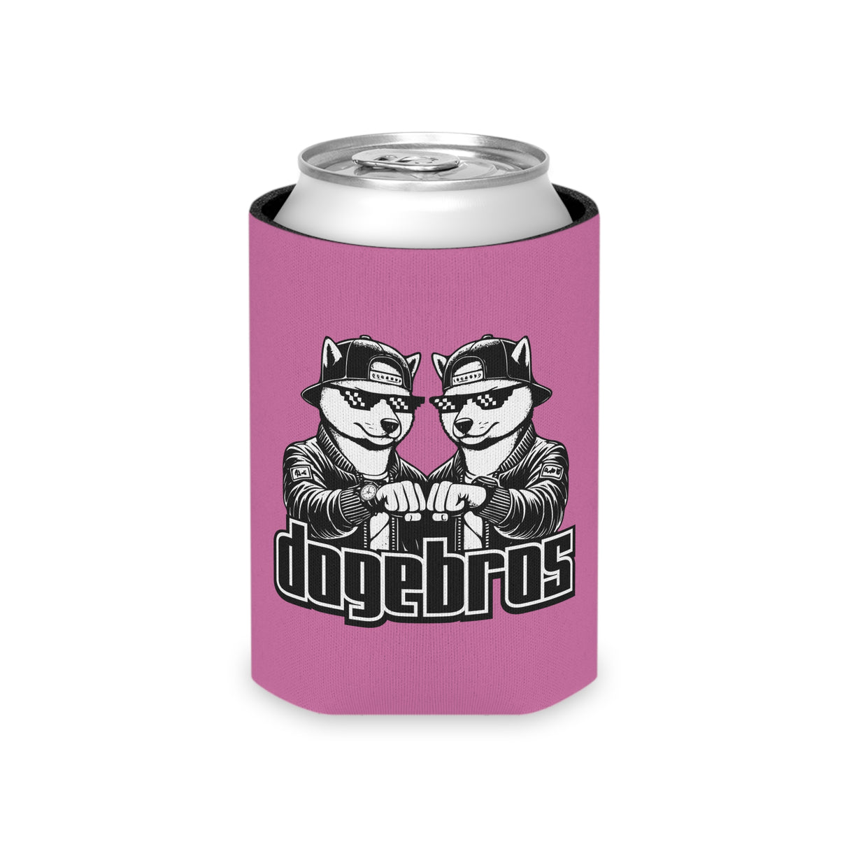 DOGEBROS Funny Can Cooler, Dog-Themed Party Favors, Perfect for BBQs, Tailgates, Gifts for Dog Lovers, Unique Drink Holder - LIGHT PINK