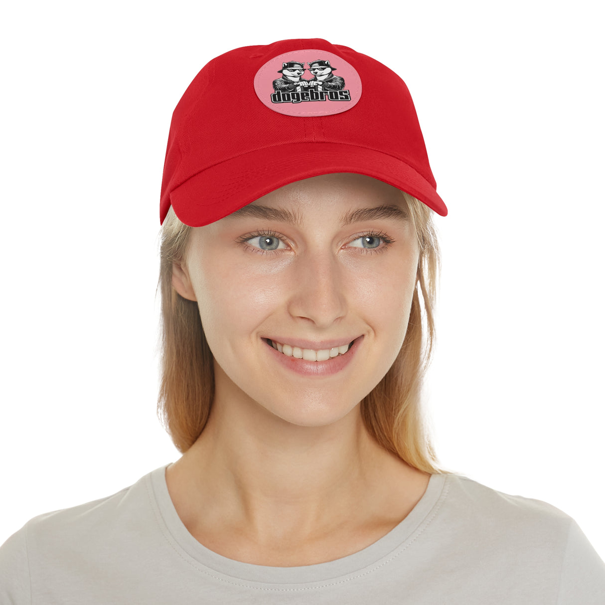 DOGEBROS Stylish Hat with Leather Patch, Casual Cap, Unique Gift for Dads, Trendy Accessories, Perfect for Everyday Wear or Special Occasions
