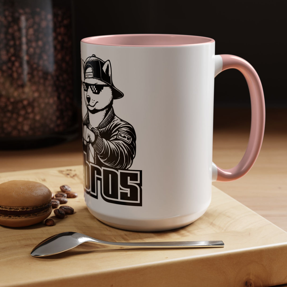 DOGEBROS Coffee Mug, Funny Dog Mug, Gift for Dog Lovers, Unique Cat Mug, Cool Pet Lover Cup, Black Handle Ceramic Mug