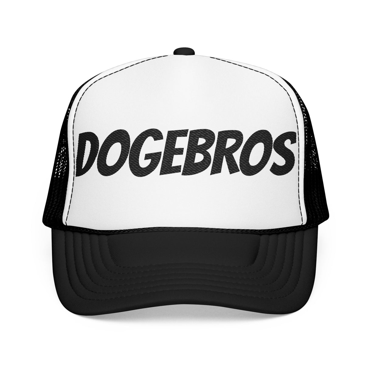 DOGEBROS Trendy Foam Trucker Hat | Stylish Embroidered Dogebros Cap, Summer Accessory, Streetwear Fashion, Gift for Him, Casual Headwear