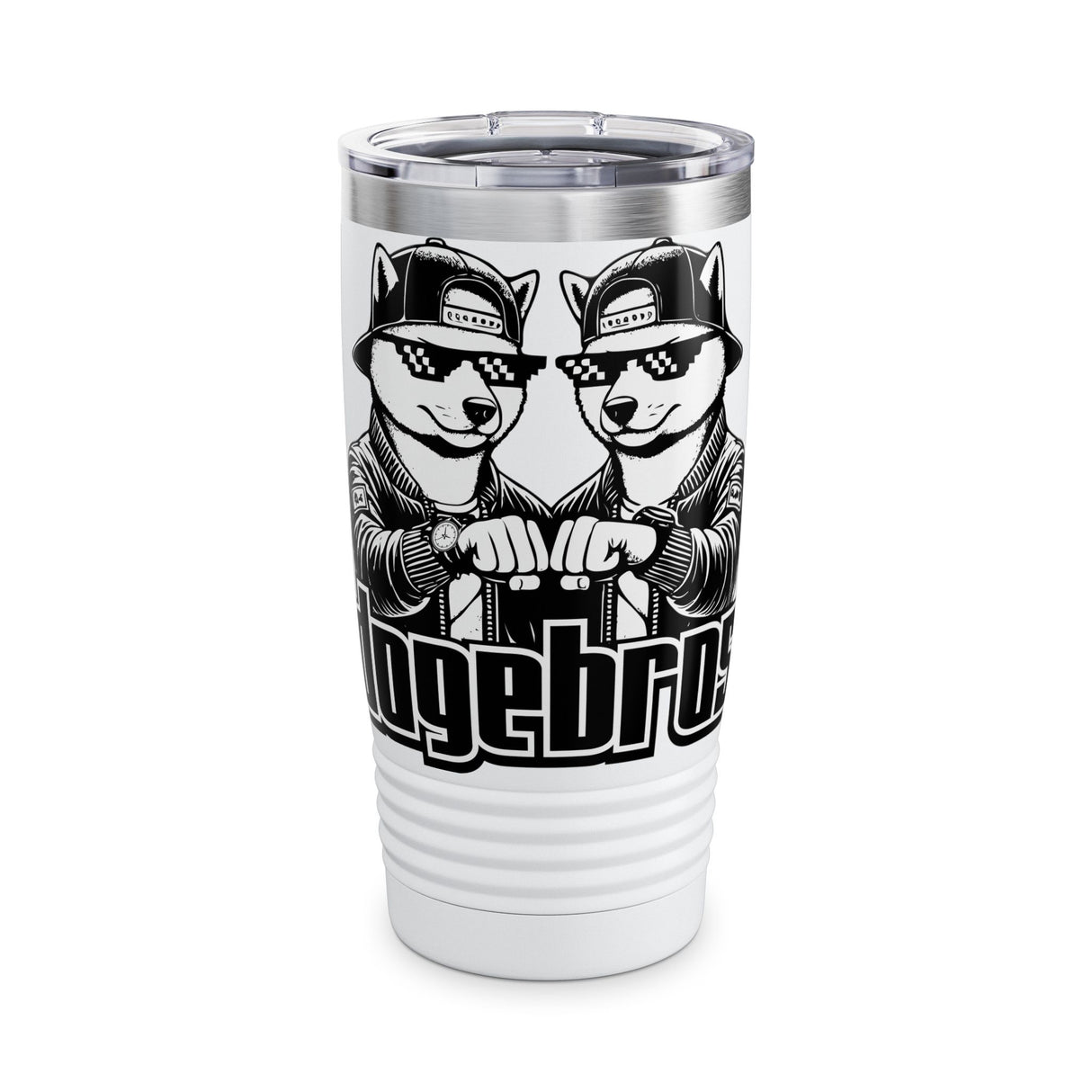 DOGEBROS "COOL" Ringneck Tumbler, 20oz - Perfect Gift for Dog Lovers, Travel Mug, Insulated Drinkware, Unique Coffee Cup, Funny Pet-Themed