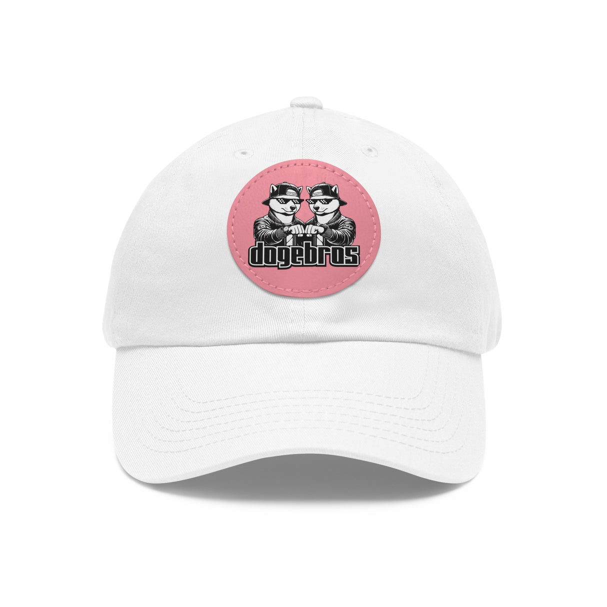 DOGEBROS Stylish Hat with Leather Patch, Casual Cap, Unique Gift for Dads, Trendy Accessories, Perfect for Everyday Wear or Special Occasions