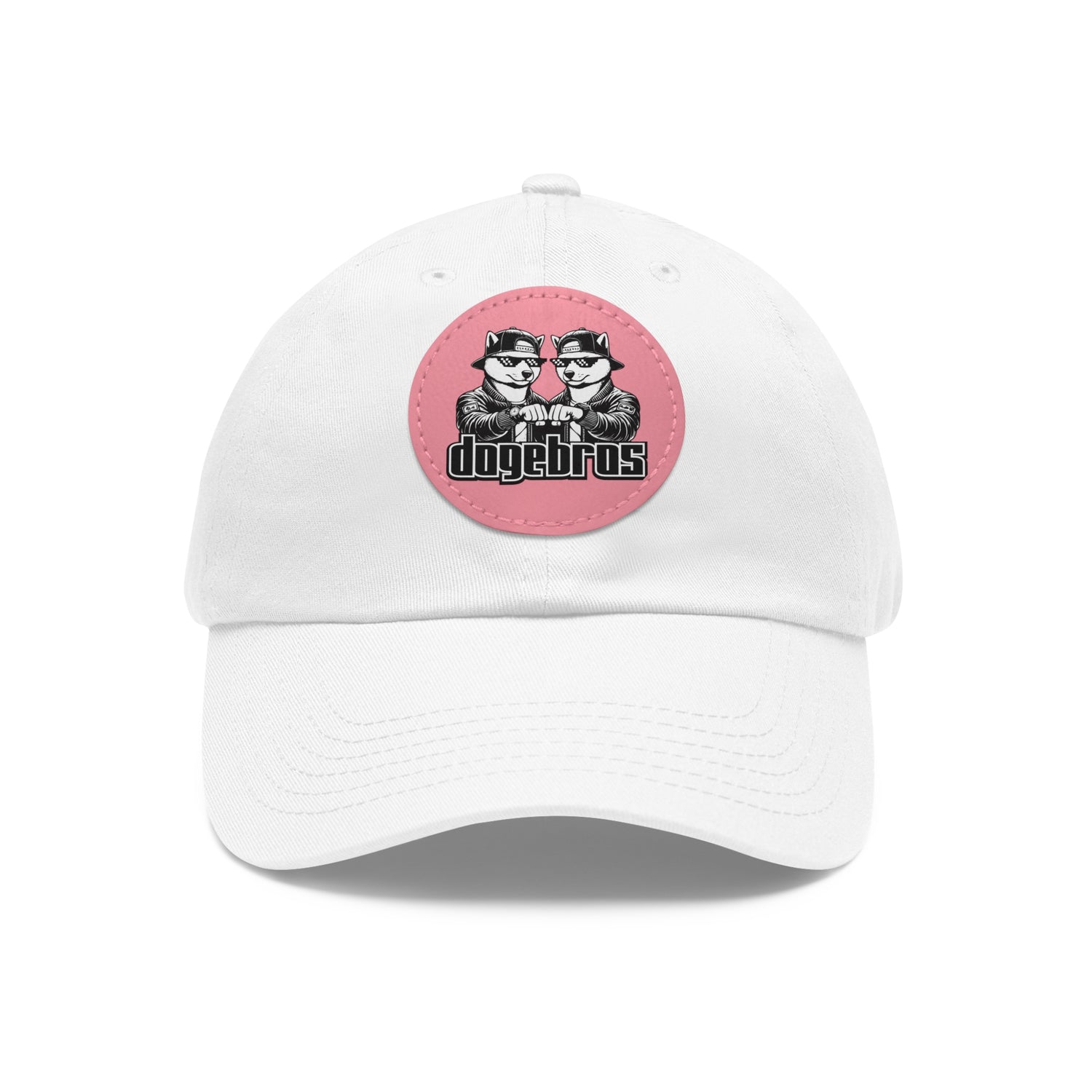 DOGEBROS Stylish Hat with Leather Patch, Casual Cap, Unique Gift for Dads, Trendy Accessories, Perfect for Everyday Wear or Special Occasions