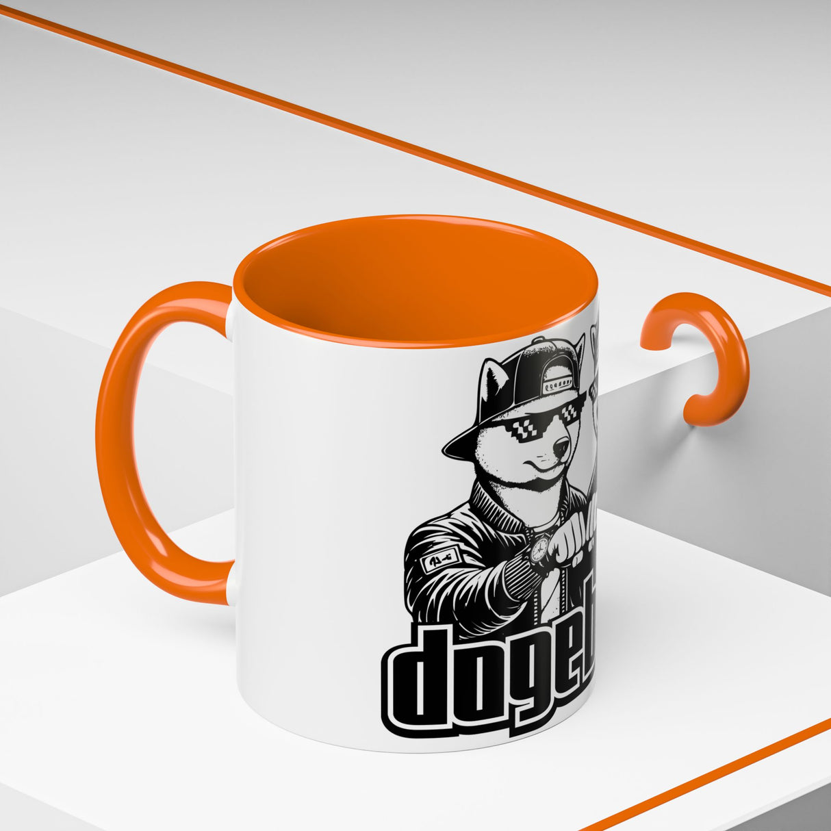 DOGEBROS Coffee Mug, Funny Dog Mug, Gift for Dog Lovers, Unique Cat Mug, Cool Pet Lover Cup, Black Handle Ceramic Mug