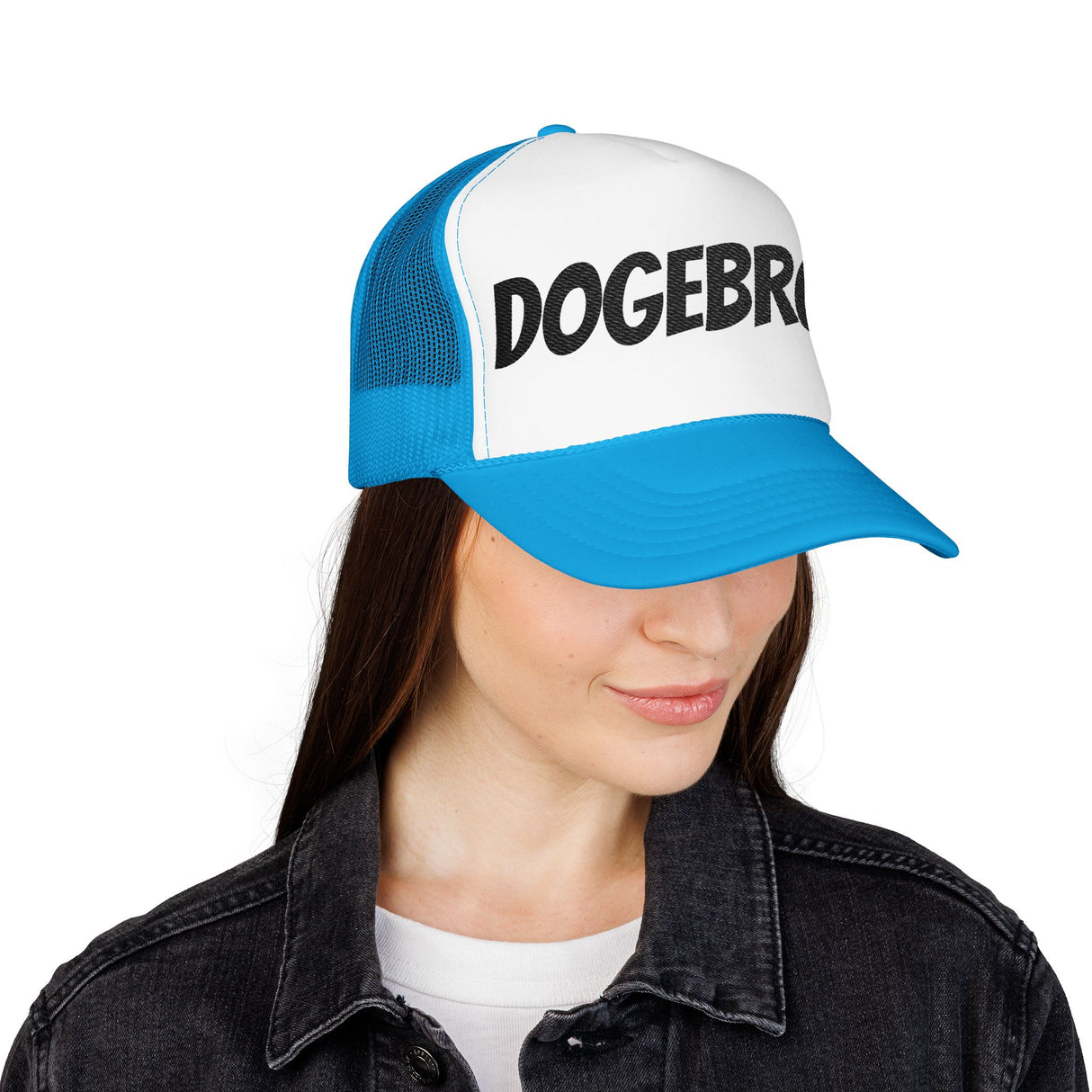 DOGEBROS Trendy Foam Trucker Hat | Stylish Embroidered Dogebros Cap, Summer Accessory, Streetwear Fashion, Gift for Him, Casual Headwear