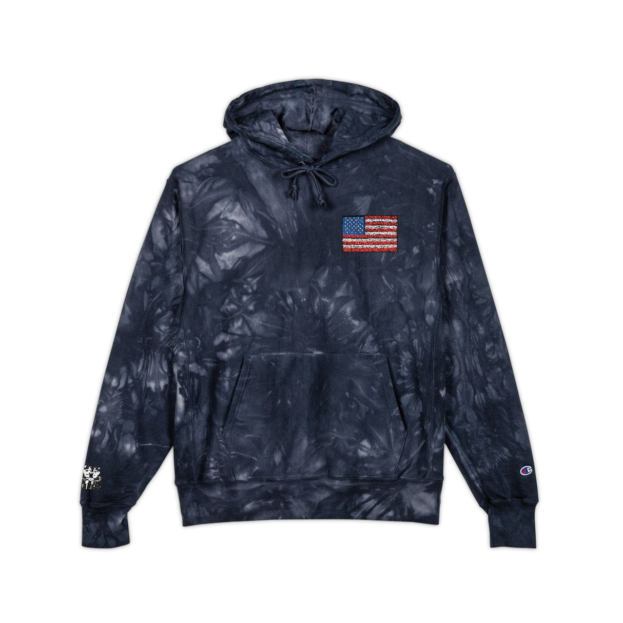 DOGEBROS "ORIGINAL USA" Patriotic Tie-Dye Hoodie | Unisex Champion Sweatshirt, Cozy Outerwear, Gift for Him/Her, Holiday Apparel, Casual Fashion