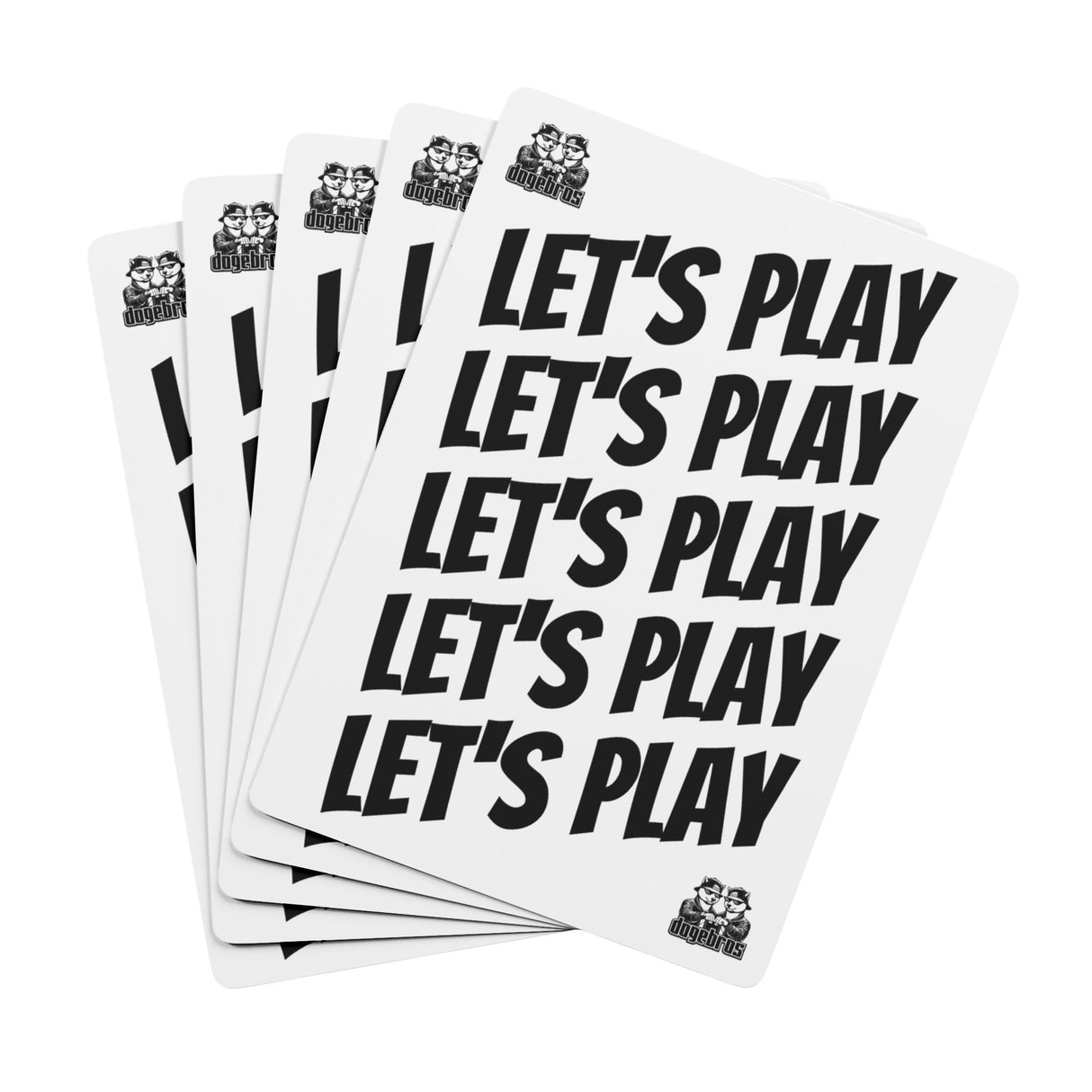 DOGEBROS "LET'S PLAY" Poker Playing Cards | Stylish Deck for Game Night, Perfect Gift for Gamers, Poker Tournament, Fun Gatherings, Let's Play Design