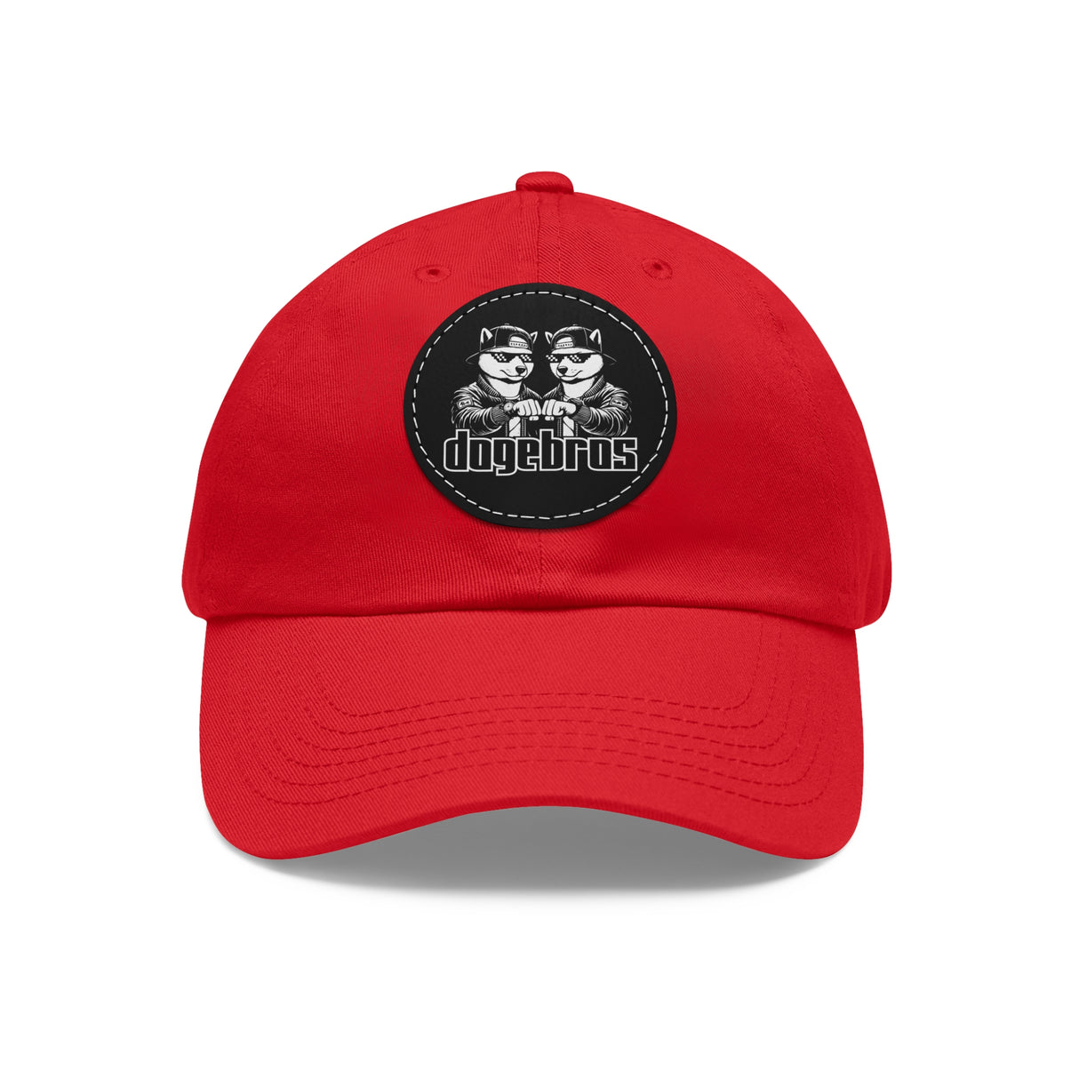 DOGEBROS Stylish Hat with Leather Patch, Casual Cap, Unique Gift for Dads, Trendy Accessories, Perfect for Everyday Wear or Special Occasions