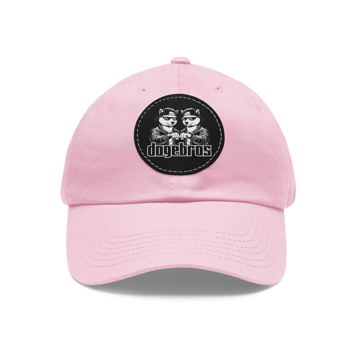 DOGEBROS Stylish Hat with Leather Patch, Casual Cap, Unique Gift for Dads, Trendy Accessories, Perfect for Everyday Wear or Special Occasions