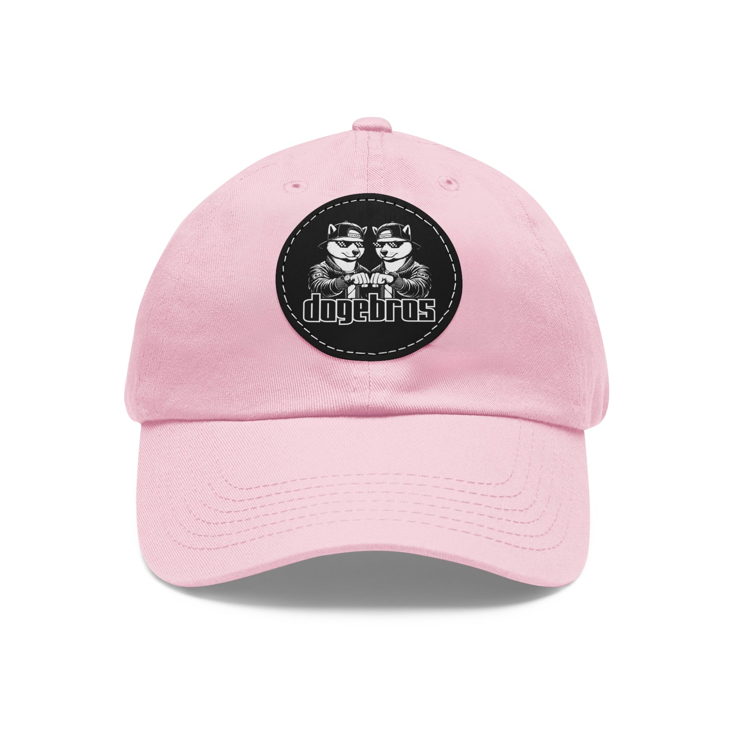 DOGEBROS Stylish Hat with Leather Patch, Casual Cap, Unique Gift for Dads, Trendy Accessories, Perfect for Everyday Wear or Special Occasions