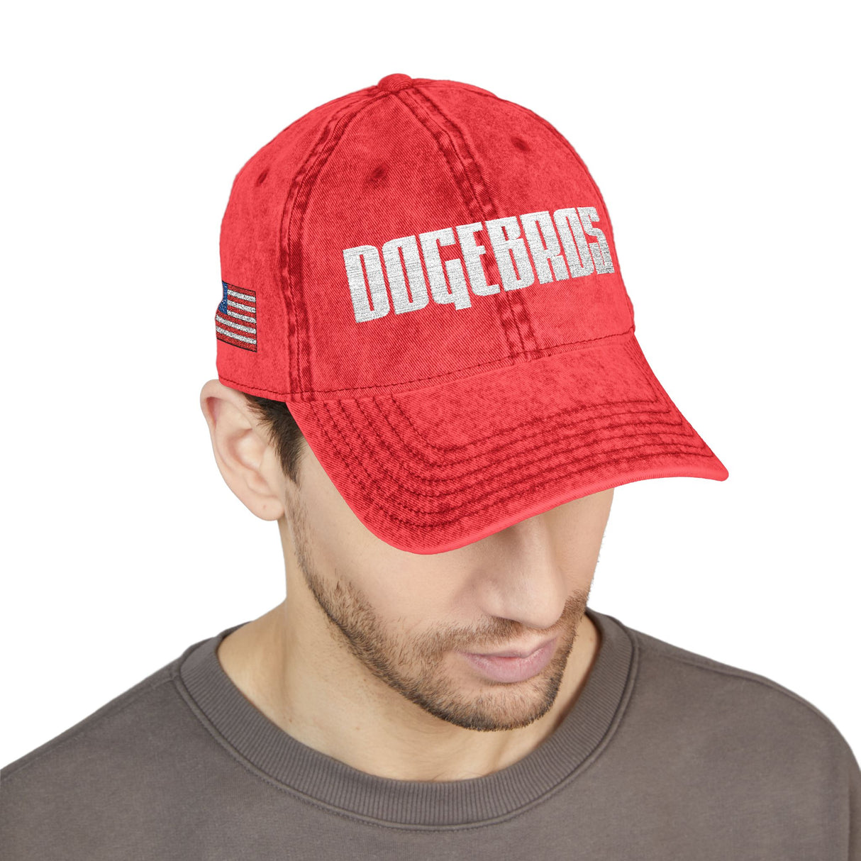 DOGEBROS "ORIGINAL USA" Vintage Embroidered Cap | Casual Style Hat for Dog Lovers, Unisex Gift, Summer Accessory, Trendy Headwear