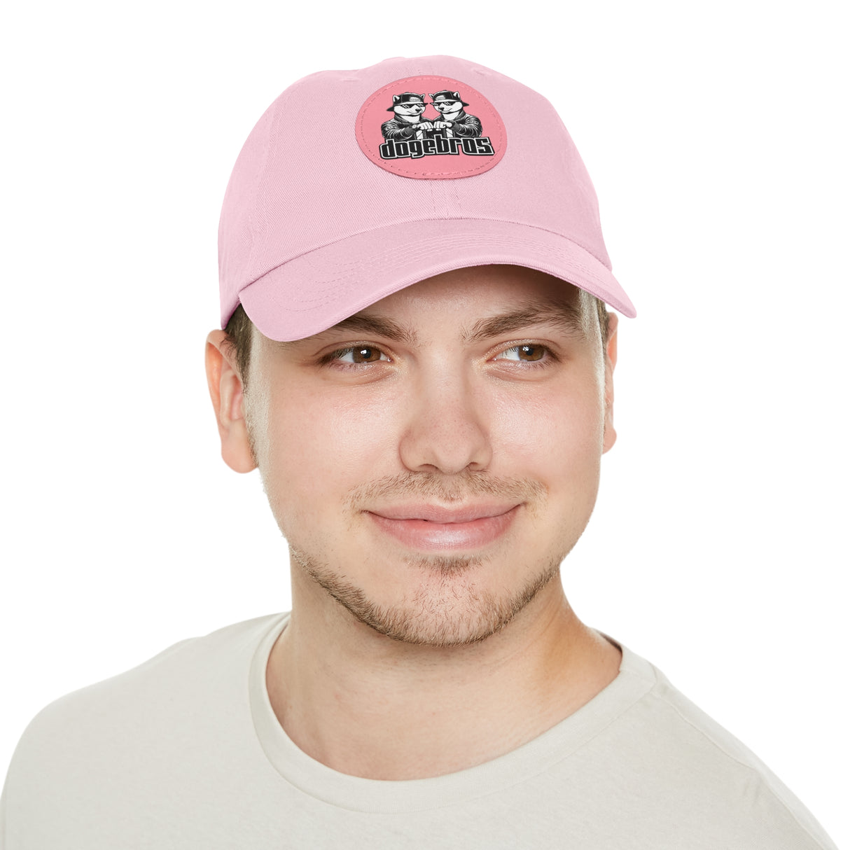 DOGEBROS Stylish Hat with Leather Patch, Casual Cap, Unique Gift for Dads, Trendy Accessories, Perfect for Everyday Wear or Special Occasions