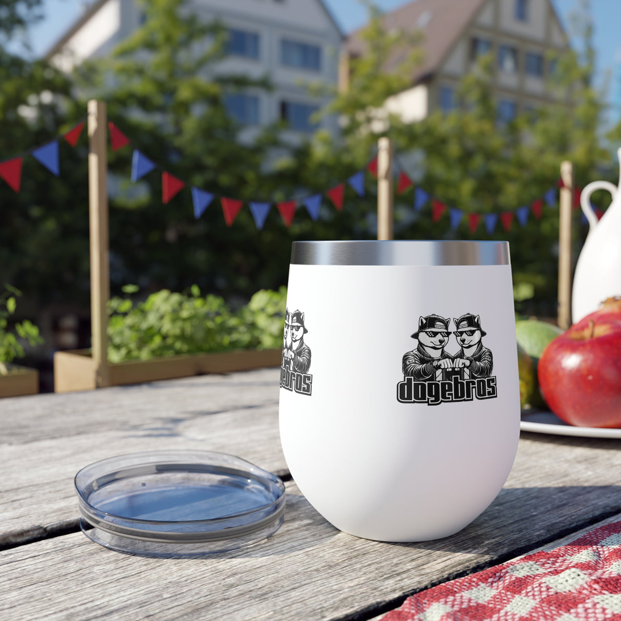 DOGEBROS Copper Insulated Travel Cup, Funny Gift for Friends, Unique Mug for Parties, Stylish Wine Tumbler, Great for Outdoor Adventures