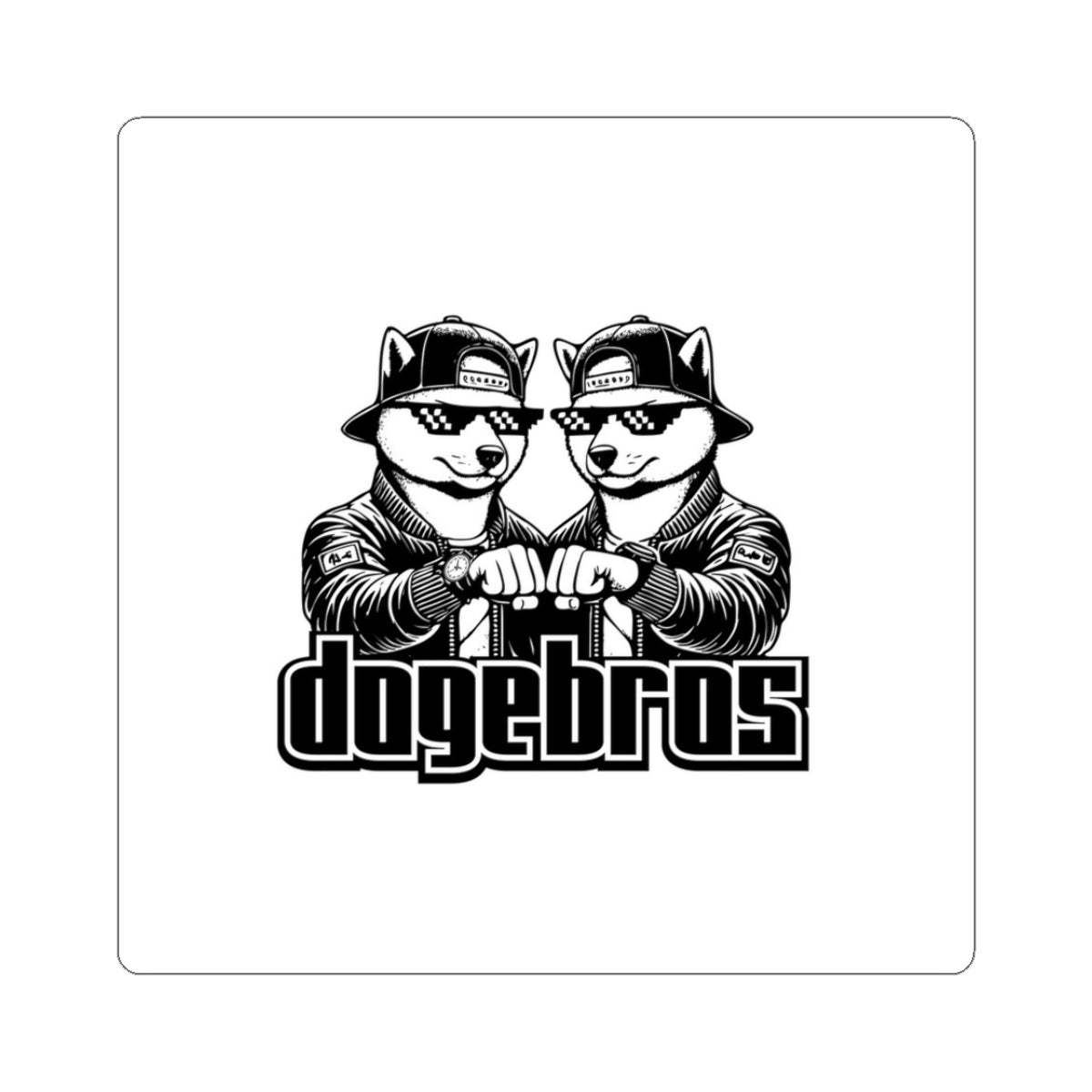 DOGEBROS "ORIGINAL" Stickers | Fun Laptop Decals, Quirky Wall Art, Unique Gifts, Custom Stickers, Trendy Accessories