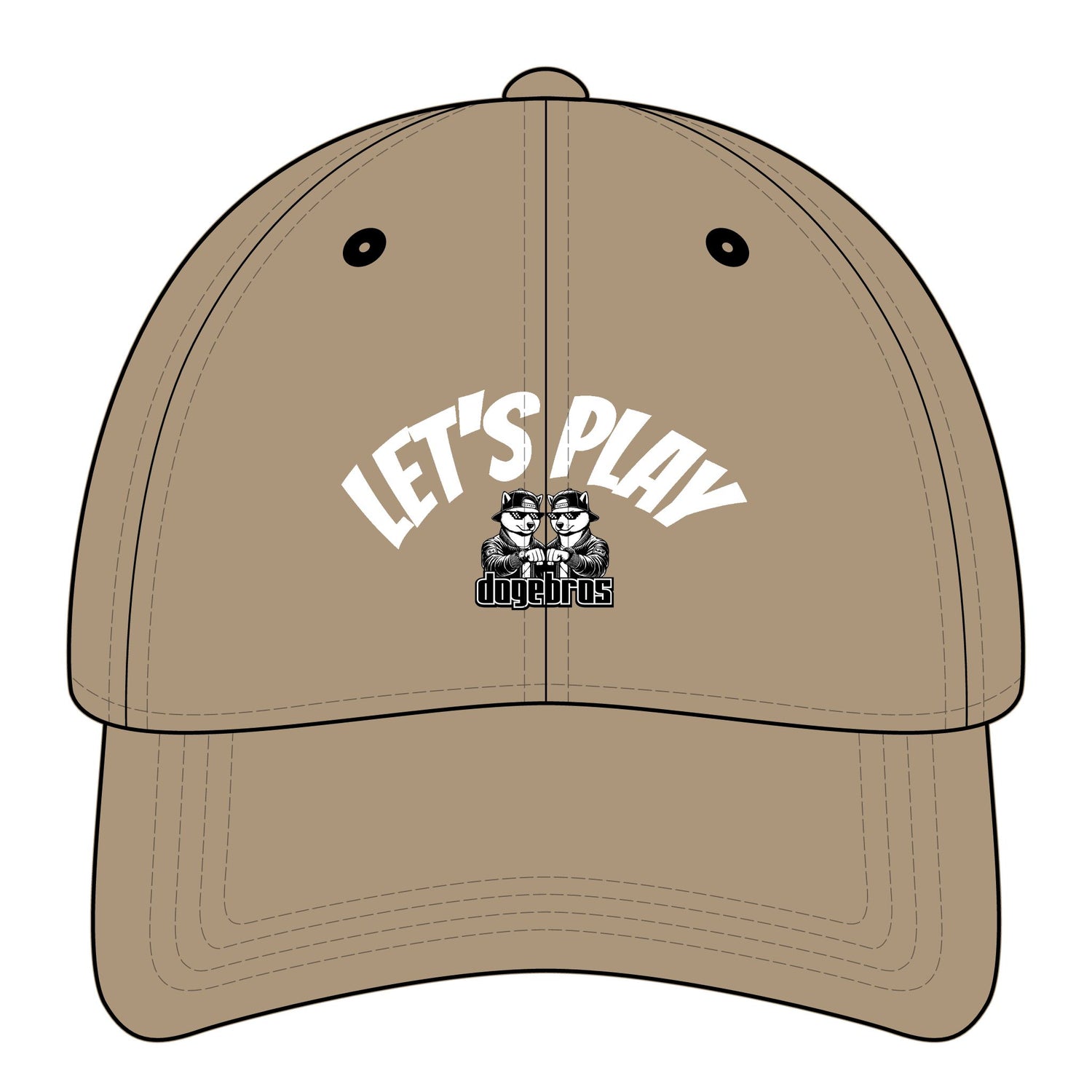 DOGEBROS "LET'S PLAY" Relaxed Classic Cap  | Fun Accessory, Streetwear Fashion, Gift for all, Casual Headwear