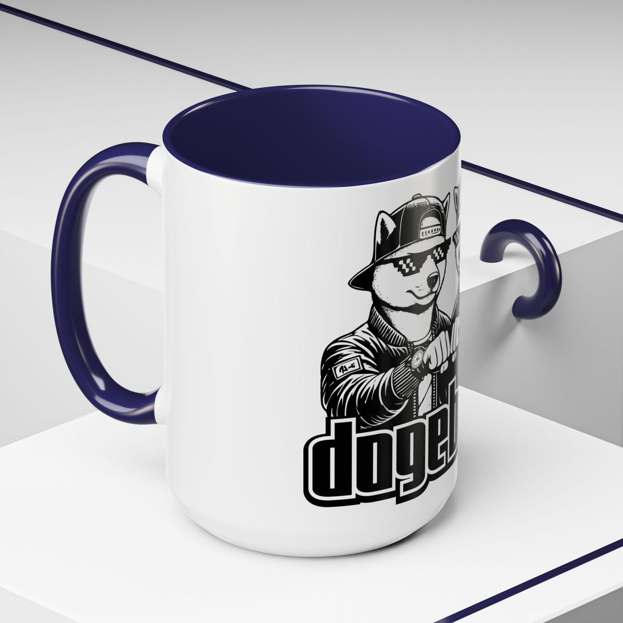 DOGEBROS Coffee Mug, Funny Dog Mug, Gift for Dog Lovers, Unique Cat Mug, Cool Pet Lover Cup, Black Handle Ceramic Mug