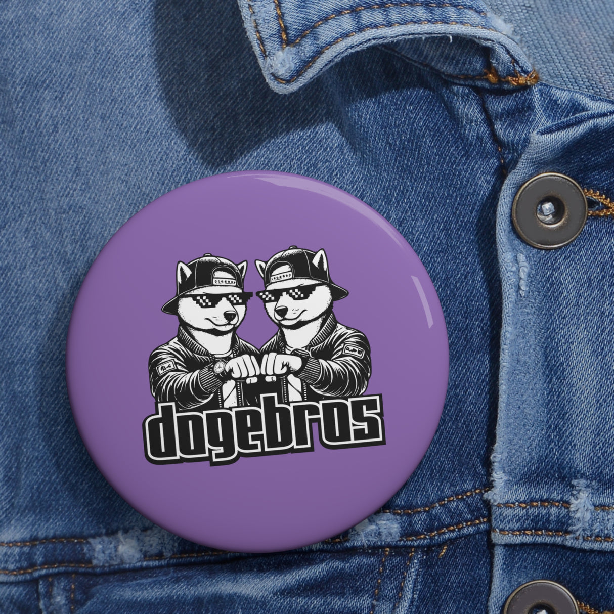 DOGEBROS Pin Buttons, Fun Badges for Gifts, Stylish Friends Accessories, Collectible Pins, Unique Party Favors - LIGHT PURPLE