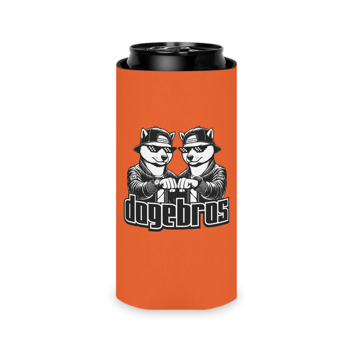 DOGEBROS Funny Can Cooler, Dog-Themed Party Favors, Perfect for BBQs, Tailgates, Gifts for Dog Lovers, Unique Drink Holder - ORANGE