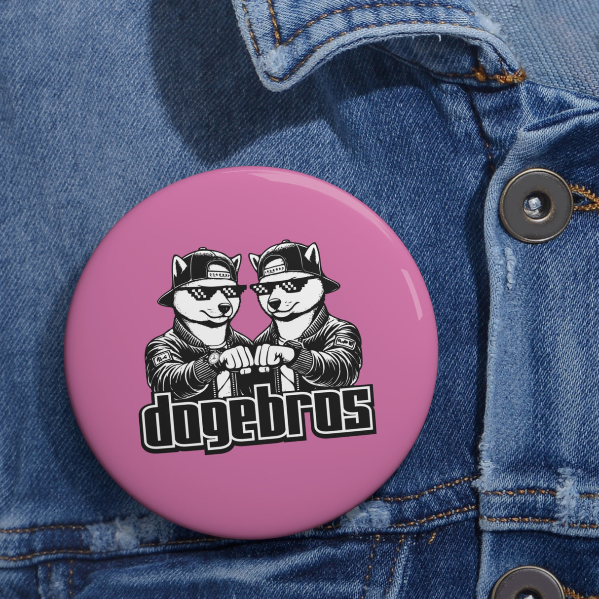 DOGEBROS Pin Buttons, Fun Badges for Gifts, Stylish Friends Accessories, Collectible Pins, Unique Party Favors - LIGHT PINK