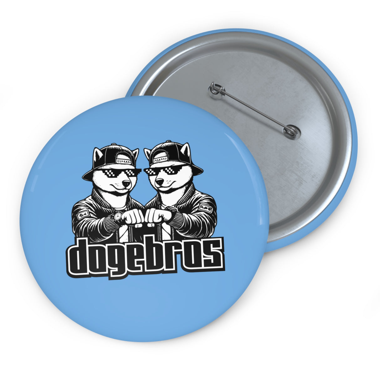 DOGEBROS Pin Buttons, Fun Badges for Gifts, Stylish Friends Accessories, Collectible Pins, Unique Party Favors - LIGHT BLUE