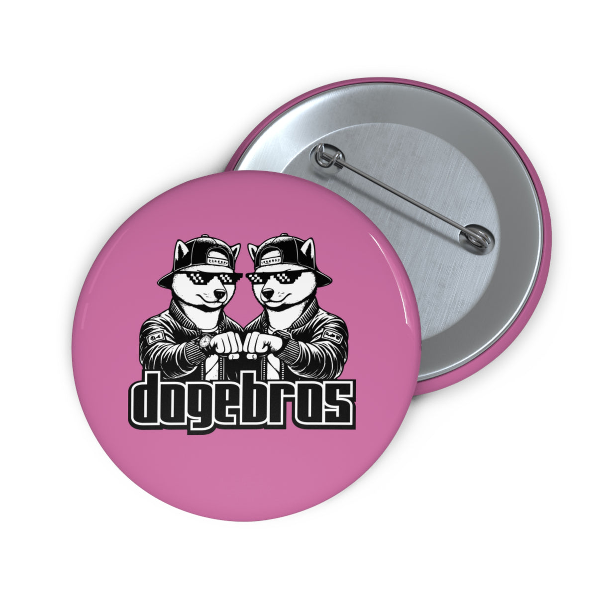 DOGEBROS Pin Buttons, Fun Badges for Gifts, Stylish Friends Accessories, Collectible Pins, Unique Party Favors - LIGHT PINK