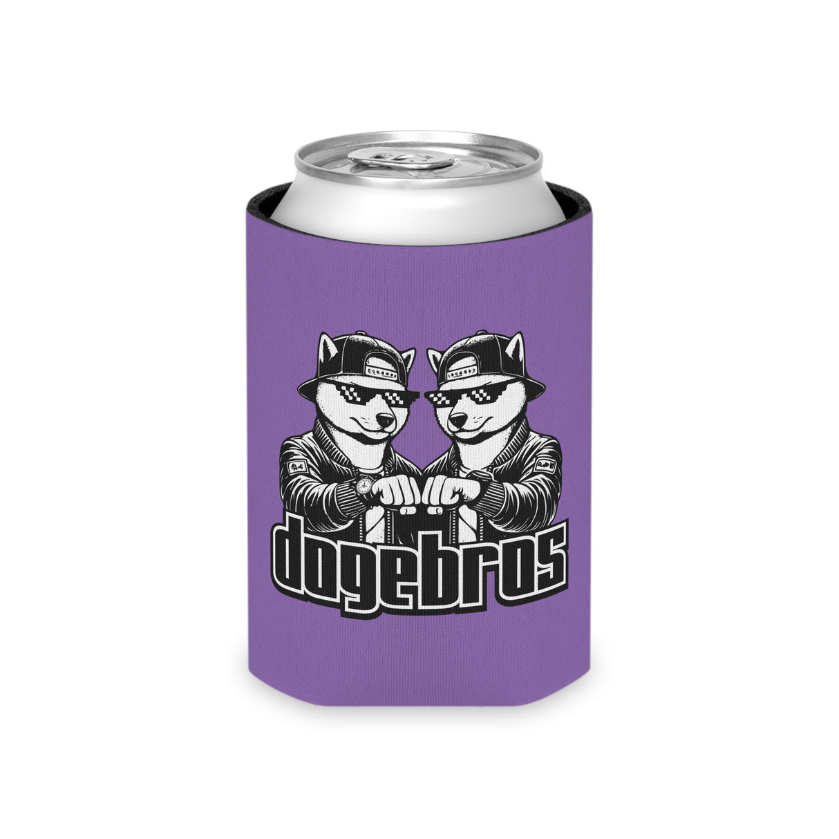 DOGEBROS Funny Can Cooler, Dog-Themed Party Favors, Perfect for BBQs, Tailgates, Gifts for Dog Lovers, Unique Drink Holder - LIGHT PURPLE