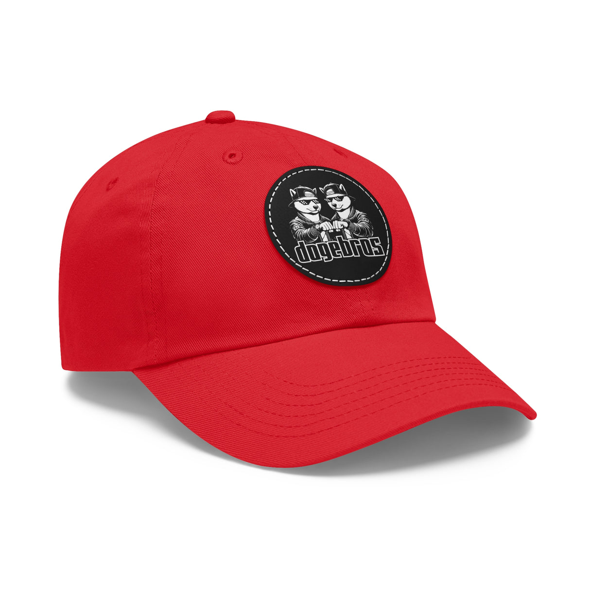 DOGEBROS Stylish Hat with Leather Patch, Casual Cap, Unique Gift for Dads, Trendy Accessories, Perfect for Everyday Wear or Special Occasions