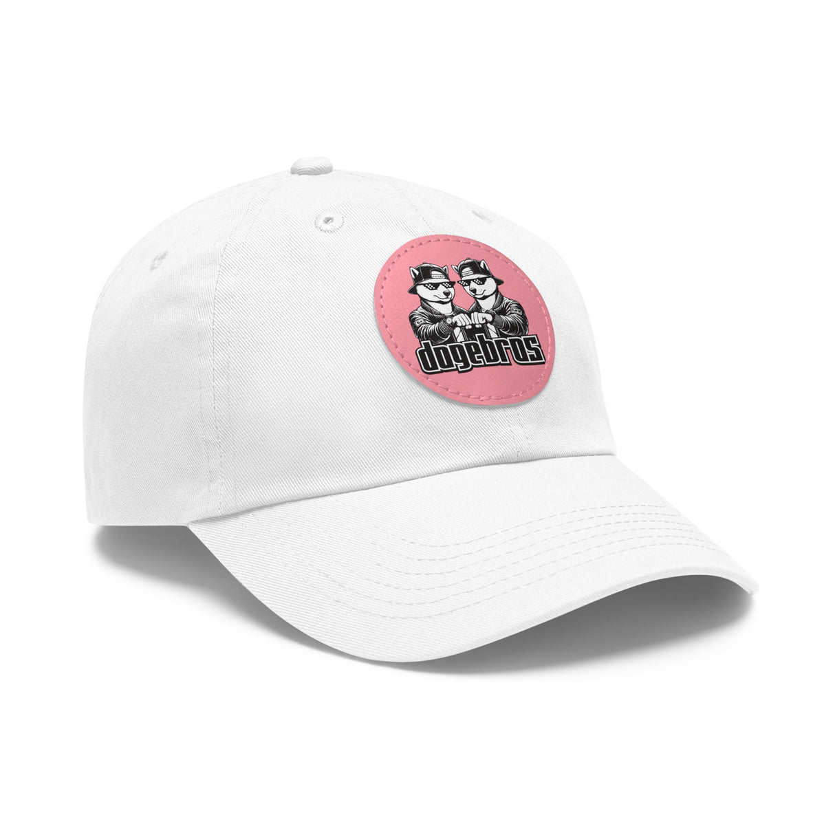 DOGEBROS Stylish Hat with Leather Patch, Casual Cap, Unique Gift for Dads, Trendy Accessories, Perfect for Everyday Wear or Special Occasions