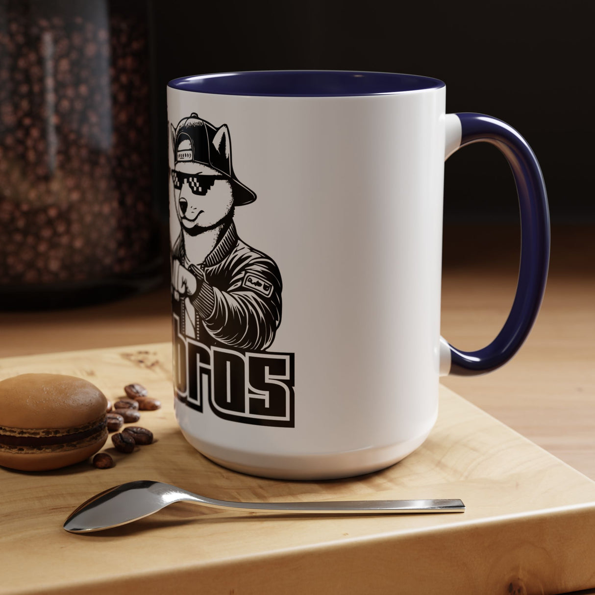 DOGEBROS Coffee Mug, Funny Dog Mug, Gift for Dog Lovers, Unique Cat Mug, Cool Pet Lover Cup, Black Handle Ceramic Mug