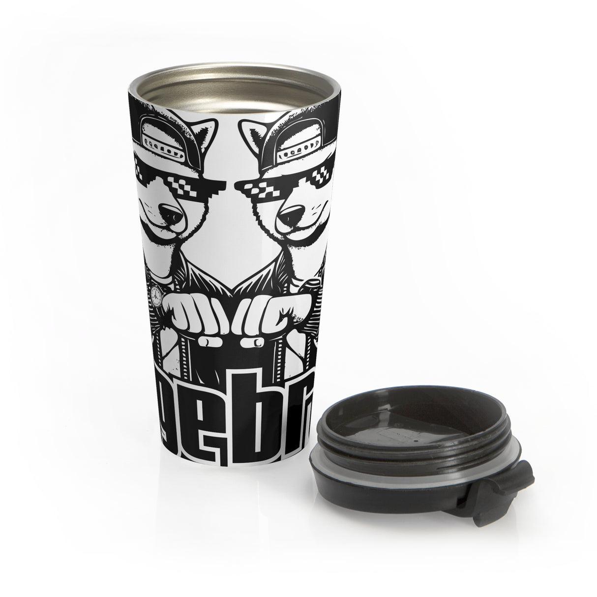 DOGEBROS Stylish Stainless Steel Travel Mug with Cool Animal Design, Perfect for Gifts, Camping, Coffee Lovers, Road Trips, and Everyday Use