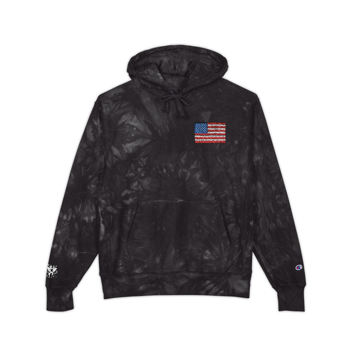 DOGEBROS "ORIGINAL USA" Patriotic Tie-Dye Hoodie | Unisex Champion Sweatshirt, Cozy Outerwear, Gift for Him/Her, Holiday Apparel, Casual Fashion