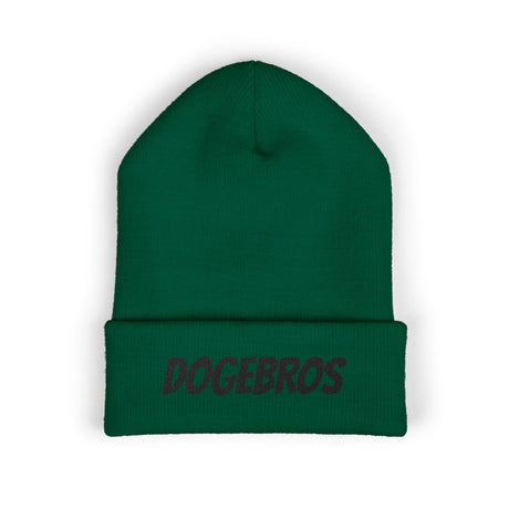 DOGEBROS Stylish Embroidered Beanie for Trendsetters, Cozy Winter Hat, Perfect Gift for DOGEBROS Fans, Unique Fashion Accessory, Unisex Headwear