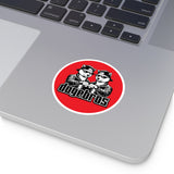 DOGEBROS "COOL ROUND" Stickers | Fun Laptop Decals, Unique Party Favors, Trendy Car Stickers, Gift for Dog Lovers