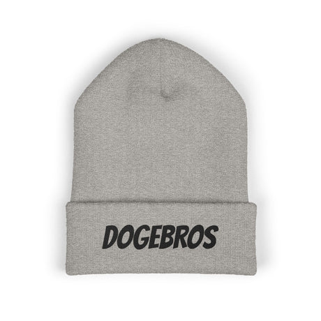 DOGEBROS Stylish Embroidered Beanie for Trendsetters, Cozy Winter Hat, Perfect Gift for DOGEBROS Fans, Unique Fashion Accessory, Unisex Headwear
