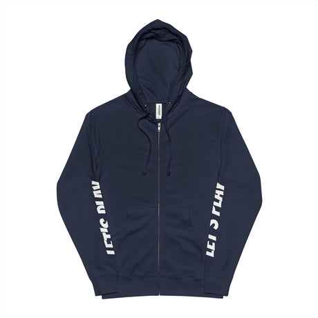 DOGEBROS "LET'S PLAY" Stylish Unisex Fleece Zip Up Hoodie - Cozy Casual Wear, Perfect for Everyday, Gifts, Trendy Layering, Great for Fall & Winter!