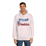 DOGEBROS "LET'S PLAY" Unisex College Hoodie with Vintage Americana Design | Cozy Casual Wear for College Students, Gift for Easter, 4th of July, Proud [...]
