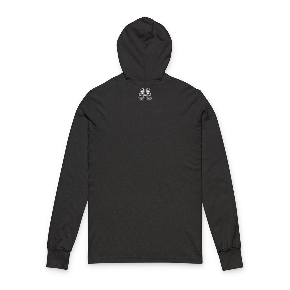 DOGEBROS Unisex Hooded Long Sleeve Tee with Abstract Design, Casual Tee, Gift for Her/Him, Summer Wear, Outdoor Apparel, Trendy Streetwear