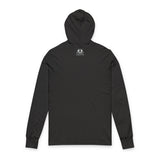 DOGEBROS Unisex Hooded Long Sleeve Tee with Abstract Design, Casual Tee, Gift for Her/Him, Summer Wear, Outdoor Apparel, Trendy Streetwear